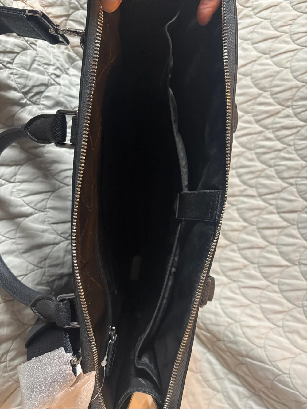 Michael Kors Blue MK Logo Laptop Briefcase
